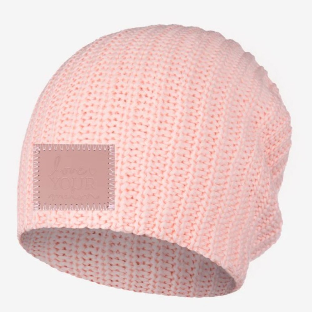 Blush Beanie with Blush Patch NWT